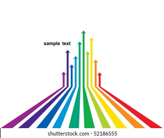 Colored arrows vector