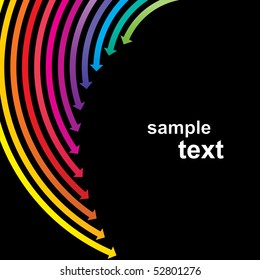 Colored arrows vector