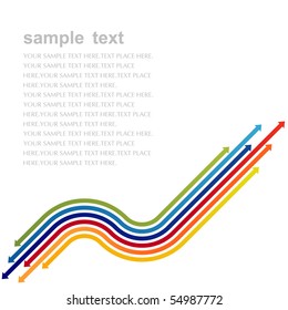 Colored arrows vector