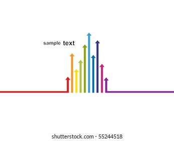 Colored arrows vector