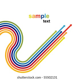 Colored arrows vector