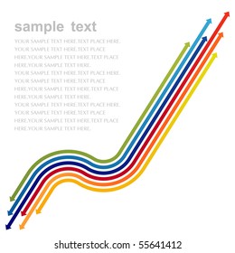 Colored arrows vector