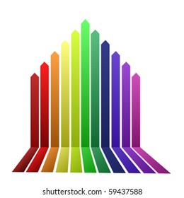 Colored arrows vector
