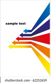 Colored arrows vector