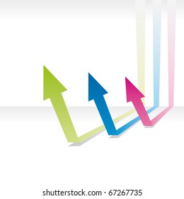 Colored arrows vector