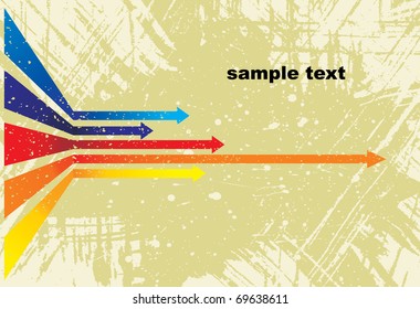 Colored arrows vector