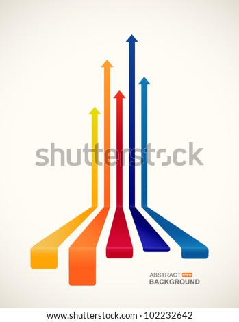 Colored arrows vector