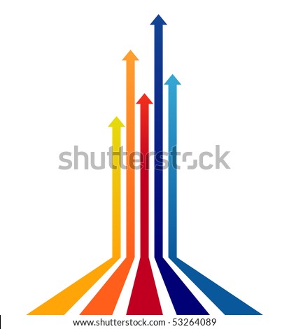 Colored arrows vector