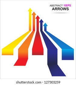 Colored arrows vector. EPS10