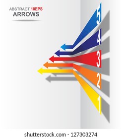 Colored arrows vector. EPS10