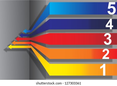 Colored arrows vector. EPS10