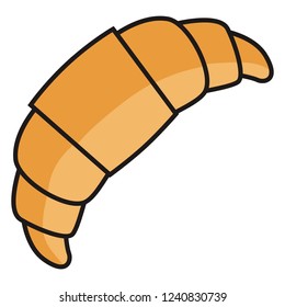 colored artwork of a Croissant 