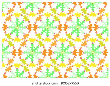 colored asoka flower pattern