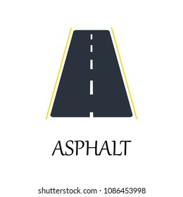 colored asphalt road icon. Element of web icon for mobile concept and web apps. Detailed colored asphalt road icon can be used for web and mobile. Premium icon on white background