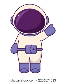colored astronaut design over white