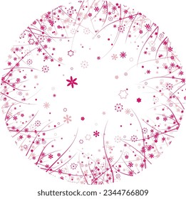 The colored attractive continual pattern encircles a circle