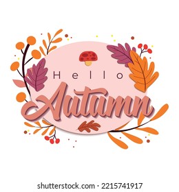Colored Autumn lettering with paper art style Vector