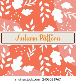 Colored autumn pattern background Vector illustration