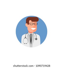 colored avatar of doctor icon. Element of colored people profession icon for mobile concept and web apps. Detailed colored avatar of doctor icon can be used for web and mobile on white background