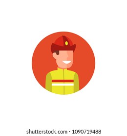 colored avatar of firefighter icon. Element of colored people profession icon for mobile concept and web apps. Detailed avatar of firefighter icon can be used for web and mobile on white background