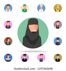 colored avatar of Priest icon. Avatar icons universal set for web and mobile