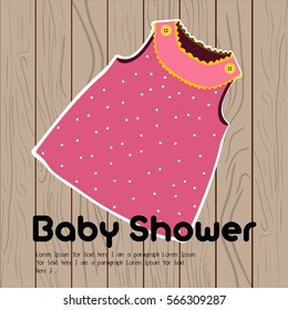 Colored baby shower graphic design, Vector illustration