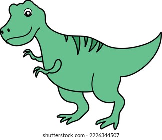 Colored Baby T-Rex Dinosaur Isolated Vector