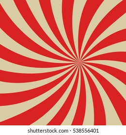 Colored back Pop Art Style red background. For comic text bubble backdrop line space. Funny sun beam template. Vector illustration.