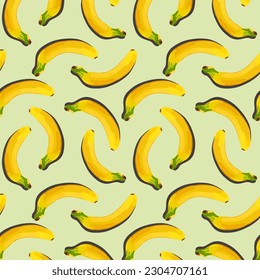 Colored background with bananas.Vector seamless pattern with yellow bananas on a colored background.