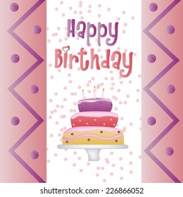 a colored background with a birthday cake and text for a birthday party