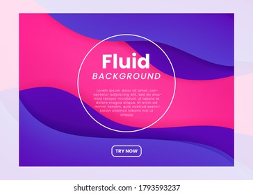 Fondo de color con formas de onda azul en fondo rosado . Elementos vectores aislados