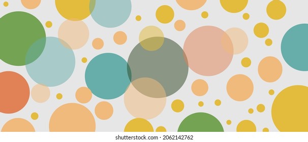 Colored background with circles and geometric shapes to create a cover. Banner design, abstract corporate template for postcard. 