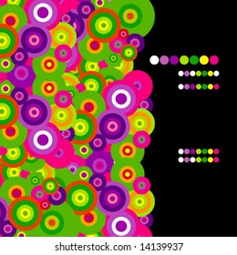Colored background of circles. Side VECTOR (See Jpeg Also In My Portfolio)