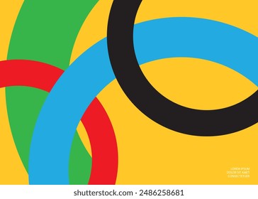 Colored background with circles Vector Graphics.