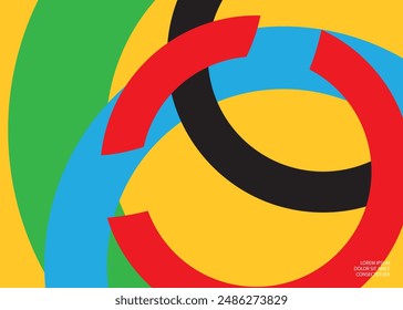 Colored background with circles Vector Graphics.