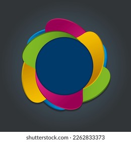 Colored background for circular-shaped logo