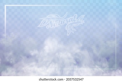 colored background with clouds and smoke. Vector illustration