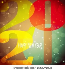 colored background concept for New Year 2020 greetings