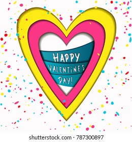 Colored background with decorative heart