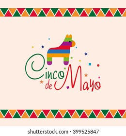 Colored background with a donkey toy and text