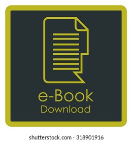Colored background with an e-book icon. Vector illustration