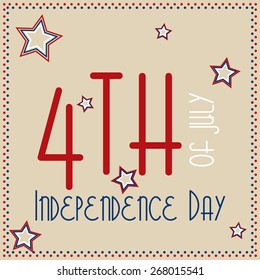 Colored background with elements for independence day. Vector illustration