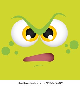 Colored background with a facial expression