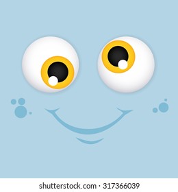 Colored background with a facial expression