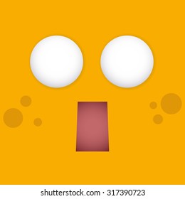 Colored background with a facial expressions