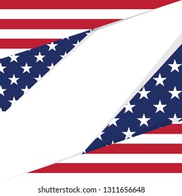 Colored background with the flag of United States. Vector illustration design