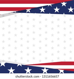 Colored background with the flag of United States. Vector illustration design