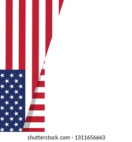Colored background with the flag of United States. Vector illustration design