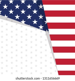 Colored background with the flag of United States. Vector illustration design