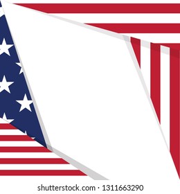 Colored background with the flag of United States. Vector illustration design